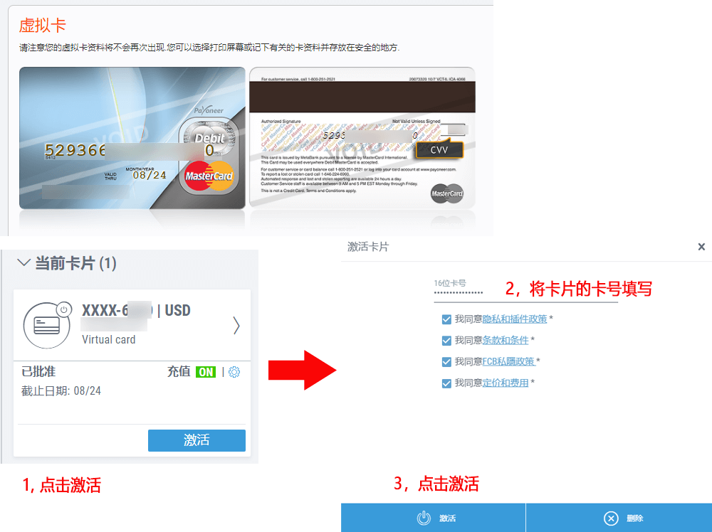 Payoneer派安盈P卡随心付虚拟卡的申请使用 Payoneer 第8张